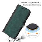 For Samsung Galaxy S22 5G Side Buckle Double Fold Hand Strap Leather Phone Case(Dark Green) - 5