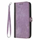 For Samsung Galaxy S22 5G Side Buckle Double Fold Hand Strap Leather Phone Case(Purple) - 2