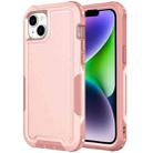 For iPhone 14 3 in 1 Soft TPU and Hard PC Phone Case(Pink) - 1