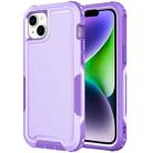 For iPhone 14 Plus 3 in 1 Soft TPU and Hard PC Phone Case(Purple) - 1