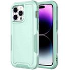 For iPhone 14 Pro Max 3 in 1 Soft TPU and Hard PC Phone Case(Mint Green) - 1