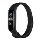 For Xiaomi Mi Band 3 / 4 / 5 / 6 / 7 Nylon Loop Watch Band(Black) - 1