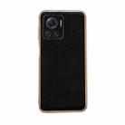 For Motorola Moto X30 Pro / Edge 30 Ultra Genuine Leather Luolai Series Nano Plating Phone Case(Black) - 1