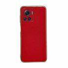 For Motorola Moto X30 Pro / Edge 30 Ultra Genuine Leather Luolai Series Nano Plating Phone Case(Red) - 1