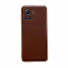 For Motorola Moto X30 Pro / Edge 30 Ultra Genuine Leather Xiaoya Series Nano Plating Phone Case(Coffee) - 1