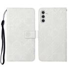 For Samsung Galaxy A14 5G Ethnic Style Embossed Pattern Leather Phone Case(White) - 1