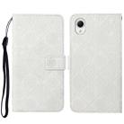 For Samsung Galaxy A23e Ethnic Style Embossed Pattern Leather Phone Case(White) - 1