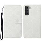 For Samsung Galaxy S23 5G Ethnic Style Embossed Pattern Leather Phone Case(White) - 1