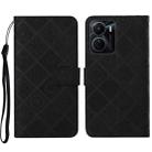 For vivo Y16 Ethnic Style Embossed Pattern Leather Phone Case(Black) - 1