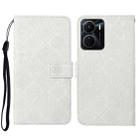For vivo Y16 Ethnic Style Embossed Pattern Leather Phone Case(White) - 1