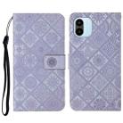 For Xiaomi Redmi A1 Ethnic Style Embossed Pattern Leather Phone Case(Purple) - 1