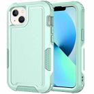 For iPhone 13 3 in 1 PC + TPU Shockproof Phone Case(Mint Green) - 1