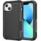 For iPhone 13 3 in 1 PC + TPU Shockproof Phone Case(Black) - 1