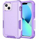 For iPhone 13 3 in 1 PC + TPU Shockproof Phone Case(Purple) - 1