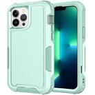 For iPhone 13 Pro 3 in 1 PC + TPU Shockproof Phone Case(Mint Green) - 1