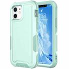 For iPhone 12 3 in 1 PC + TPU Shockproof Phone Case(Mint Green) - 1