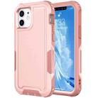 For iPhone 12 3 in 1 PC + TPU Shockproof Phone Case(Pink) - 1