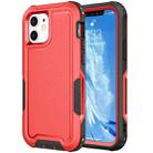 For iPhone 12 3 in 1 PC + TPU Shockproof Phone Case(Red) - 1
