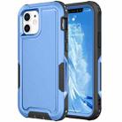 For iPhone 12 3 in 1 PC + TPU Shockproof Phone Case(Blue) - 1