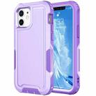 For iPhone 12 3 in 1 PC + TPU Shockproof Phone Case(Purple) - 1