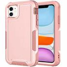 For iPhone 11 3 in 1 PC + TPU Shockproof Phone Case(Pink) - 1