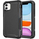 For iPhone 11 3 in 1 PC + TPU Shockproof Phone Case(Black) - 1