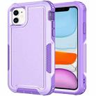 For iPhone 11 3 in 1 PC + TPU Shockproof Phone Case(Purple) - 1