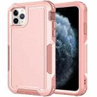 For iPhone 11 Pro 3 in 1 PC + TPU Shockproof Phone Case(Pink) - 1