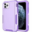 For iPhone 11 Pro 3 in 1 PC + TPU Shockproof Phone Case(Purple) - 1