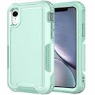 For iPhone XR 3 in 1 PC + TPU Shockproof Phone Case(Mint Green) - 1