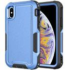 For iPhone XS Max 3 in 1 PC + TPU Shockproof Phone Case(Blue) - 1