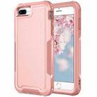 For iPhone 6 Plus / 7 Plus / 8 Plus 3 in 1 PC + TPU Shockproof Phone Case(Pink) - 1