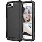 For iPhone 6 Plus / 7 Plus / 8 Plus 3 in 1 PC + TPU Shockproof Phone Case(Black) - 1