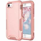 For iPhone 6 / 7 / 8 / SE 2020 3 in 1 PC + TPU Shockproof Phone Case(Pink) - 1