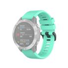 For Garmin Fenix 6 22mm Quick Release Official Texture Wrist Strap Watchband with Plastic Button(Lake Blue) - 1