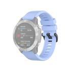 For Garmin Fenix 6 22mm Quick Release Official Texture Wrist Strap Watchband with Plastic Button(Chrysanthemum Blue) - 1