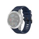 For Garmin Fenix 6 22mm Quick Release Official Texture Wrist Strap Watchband with Plastic Button(Midnight Blue) - 1