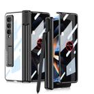 For Samsung Galaxy Z Fold4 GKK Integrated Magnetic Folding Phantom Privacy Phone Case with Pen Holder(Black) - 1