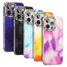 For iPhone 12 Pro Watercolor Series Glitter Transparent Phone Case(Ink Blue) - 2