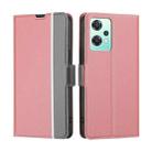 For OPPO K10x 5G Twill Texture Side Buckle Leather Phone Case(Pink) - 1