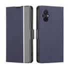 For Xiaomi Poco M5 4G Twill Texture Side Buckle Leather Phone Case(Blue) - 1
