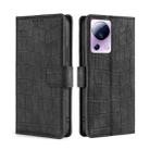 For Xiaomi Civi 2 5G Skin Feel Crocodile Magnetic Clasp Leather Phone Case(Black) - 1