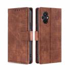 For Xiaomi Poco M5 4G Skin Feel Crocodile Magnetic Clasp Leather Phone Case(Brown) - 1