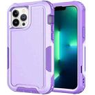 For iPhone 13 Pro Max 3 in 1 PC + TPU Shockproof Phone Case(Purple) - 1