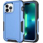For iPhone 12 Pro Max 3 in 1 PC + TPU Shockproof Phone Case(Blue) - 1