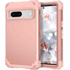 For Google Pixel 7 5G 3 in 1 Shockproof PC + Silicone Protective Phone Case(Rose Gold) - 1