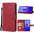 For TCL 40 R 5G Leather Phone Case(Red) - 1