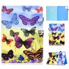 For iPad Pro 11 (2020) Sewing Thread Horizontal Painted Flat Leather Tablet Case with Sleep Function & Pen Cover & Anti Skid Strip & Card Slot & Holder(Colorful Butterfly) - 1