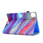 For iPad Pro 11 (2020) Sewing Thread Horizontal Painted Flat Leather Tablet Case with Sleep Function & Pen Cover & Anti Skid Strip & Card Slot & Holder(Colorful Marble) - 9