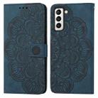 For Samsung Galaxy S23 5G Mandala Embossed Flip Leather Phone Case(Blue) - 1